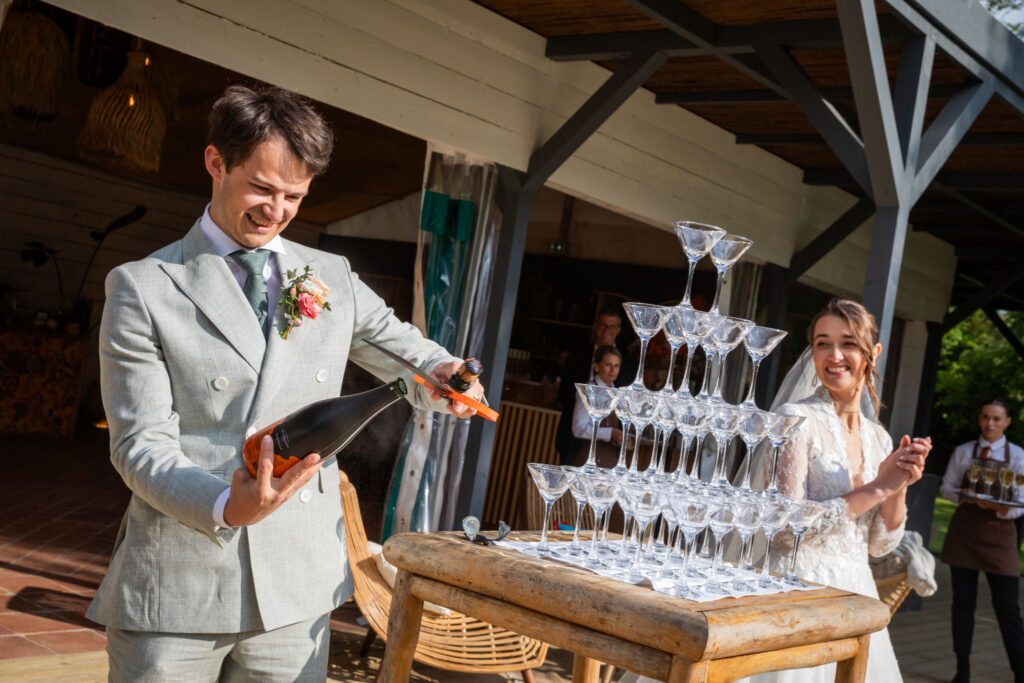 sabrage, champagne, sabre, coffret, fontaine, coupe