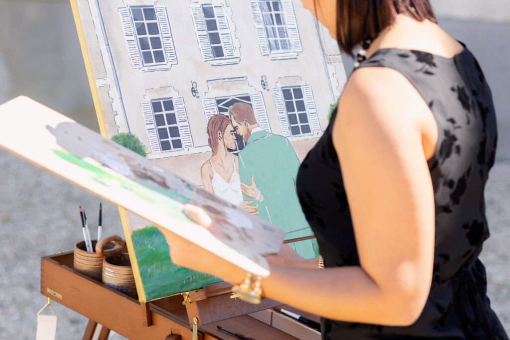 live painting mariage